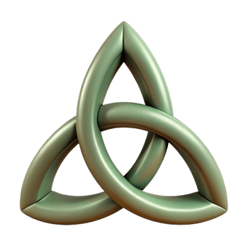 remarkable art deco Triquetra, Celtic symbol, trinity knot, NO BACKGROUND with Transparent Background. exclusive png