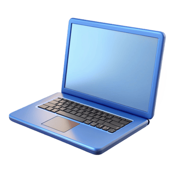 radiant acclaimed Laptop with blank screen NO BACKGROUND with Transparent Background. png