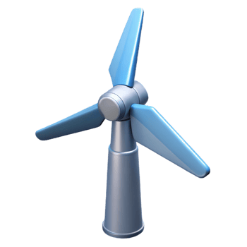 mesmerizing signature Wind turbine blade NO BACKGROUND with Transparent Background. png