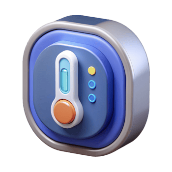 impressive memorable Smart thermostat with temperature display NO BACKGROUND with Transparent Background. png