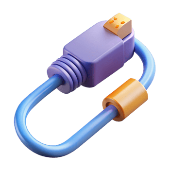 sumptuous distinctive Ethernet cable with RJ45 connector NO BACKGROUND with Transparent Background. png
