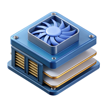 splendid rare Server blade with heatsink NO BACKGROUND with Transparent Background. png