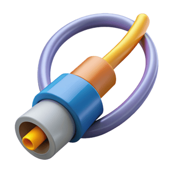 rare organic Fiber optic cable with connector NO BACKGROUND with Transparent Background. high quality png