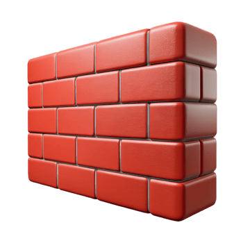 peaceful exquisite Red brick wall, textured, NO BACKGROUND with Transparent Background. sharp png