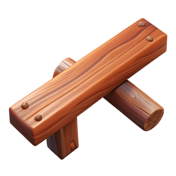 exquisite mid-century Wooden beam, rustic, NO BACKGROUND with Transparent Background. refined png