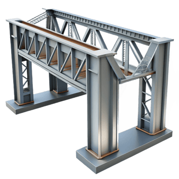glorious signature Steel bridge girder, industrial, NO BACKGROUND with Transparent Background. png