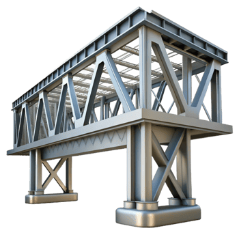 rare impressionist Steel bridge girder, industrial, NO BACKGROUND with Transparent Background. premium png