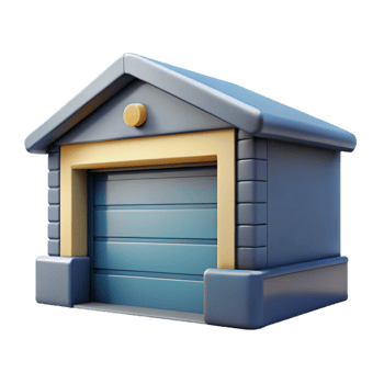 splendid ethereal artistic Garage door, sectional, NO BACKGROUND with Transparent Background. professional png