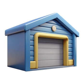 glorious memorable Garage door, sectional, NO BACKGROUND with Transparent Background. png