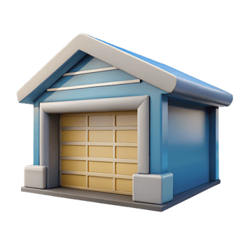impressive timeless Garage door, sectional, NO BACKGROUND with Transparent Background. png