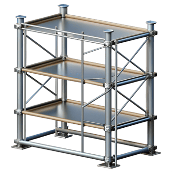 immaculate distinctive Scaffolding section, metal, NO BACKGROUND with Transparent Background. png