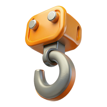 exquisite celebrated Crane hook, heavy duty, NO BACKGROUND with Transparent Background. png