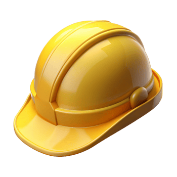 sumptuous traditional Construction helmet, yellow, NO BACKGROUND with Transparent Background. high resolution png