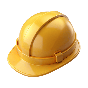 immaculate exemplary Construction helmet, yellow, NO BACKGROUND with Transparent Background. png