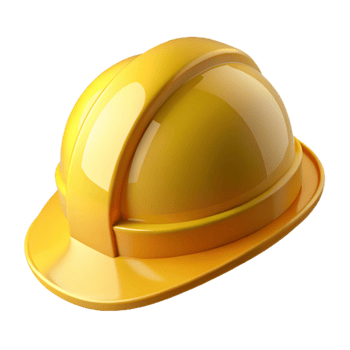 splendid timeless Construction helmet, yellow, NO BACKGROUND with Transparent Background. png