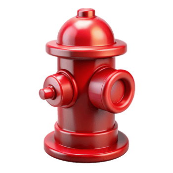 elegant tropical Fire hydrant, red, metal, NO BACKGROUND with Transparent Background. elite png