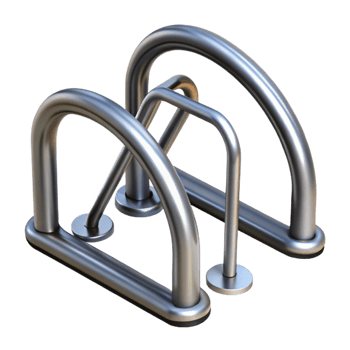 mysterious splendid Bike rack, looped steel, NO BACKGROUND with Transparent Background. fine detail png