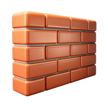 notable avant-garde Brick wall, running bond pattern, NO BACKGROUND with Transparent Background. authentic png