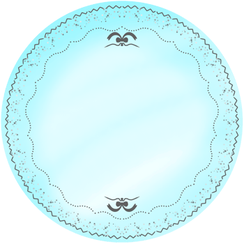 White and green Vintage Pastel Circle Label for text png