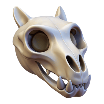 majestic remarkable Animal skull NO BACKGROUND with Transparent Background. png