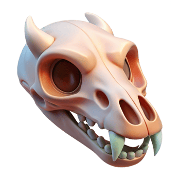 dazzling vintage Animal skull NO BACKGROUND with Transparent Background. masterfully captured png