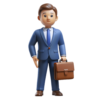 mesmerizing sought-after Lawyer in a suit holding a briefcase, NO BACKGROUND with Transparent Background. png