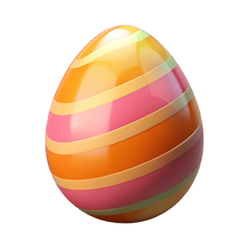 mesmerizing inspired Easter egg, NO BACKGROUND with Transparent Background. png