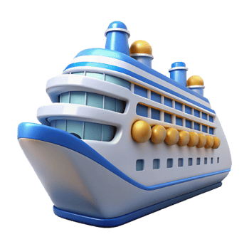 rare classic Cruise ship, NO BACKGROUND with Transparent Background. 4K png