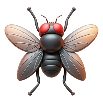 intense breathtaking A housefly, wings outstretched. NO BACKGROUND with Transparent Background. expertly shot png