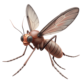energetic mesmerizing A mosquito, in flight. NO BACKGROUND with Transparent Background. high quality png