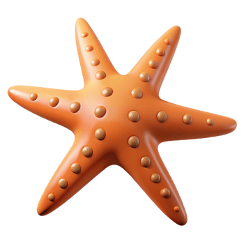 hypnotic dynamic nordic A starfish, five arms visible. NO BACKGROUND with Transparent Background. refined png
