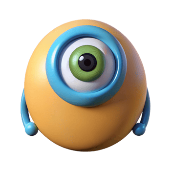 enchanting inspired A Cyclops with a single large eye. NO BACKGROUND with Transparent Background. png