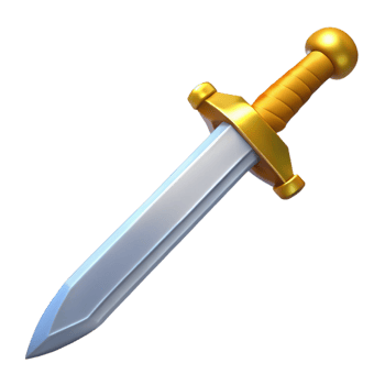 enchanting celebrated Excalibur, King Arthur's legendary sword. NO BACKGROUND with Transparent Background. png