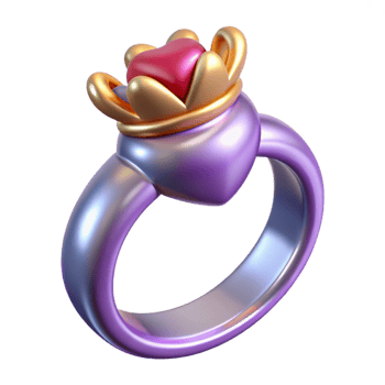 elegant passionate coastal A Claddagh ring. NO BACKGROUND with Transparent Background. professional png