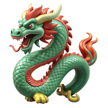 magnificent unparalleled A Chinese dragon, serpentine and powerful. NO BACKGROUND with Transparent Background. png