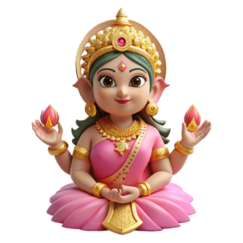 inspired gothic A Hindu goddess Lakshmi. NO BACKGROUND with Transparent Background. sharp png