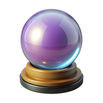 magnificent industrial A crystal ball for divination. NO BACKGROUND with Transparent Background. premium png