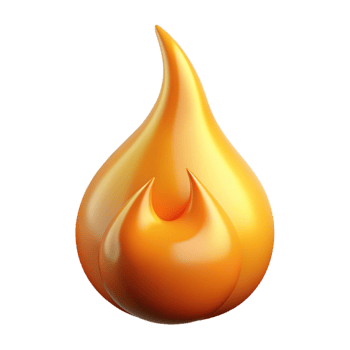 glorious urban A stylized, flickering flame, NO BACKGROUND with Transparent Background. top-tier png