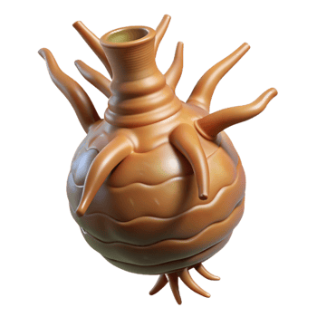 mysterious pristine A detailed, potion ingredient, mandrake root, NO BACKGROUND with Transparent Background. ultra HD png