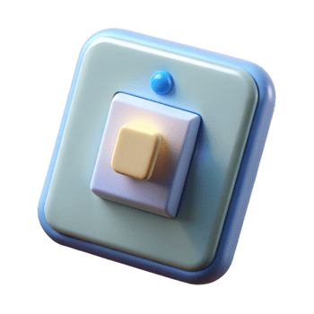 wonderful avant-garde Light switch NO BACKGROUND with Transparent Background. luxury png
