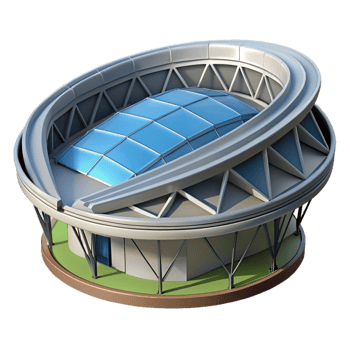 radiant unforgettable Modern stadium roof retractable mechanism, NO BACKGROUND with Transparent Background. png