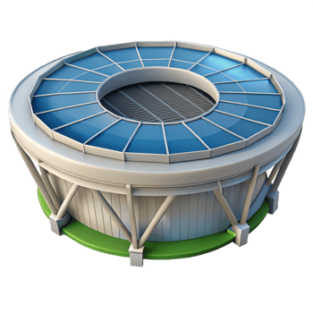 mesmerizing passionate geometric Modern stadium roof retractable mechanism, NO BACKGROUND with Transparent Background. premium png