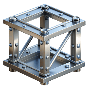 harmonious picturesque Steel frame building bolted connection detail, NO BACKGROUND with Transparent Background. authentic png