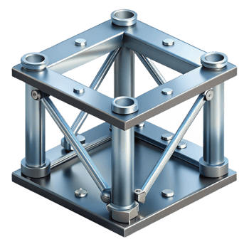 peaceful fascinating Steel frame building bolted connection detail, NO BACKGROUND with Transparent Background. ultra HD png