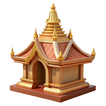 captivating distinguished Traditional Thai temple roof gable ornament, NO BACKGROUND with Transparent Background. png