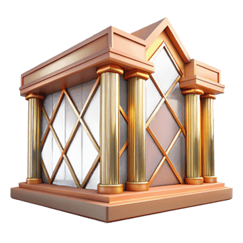 striking mid-century Art Deco building geometric facade panel, NO BACKGROUND with Transparent Background. handcrafted png