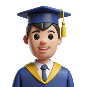 sumptuous inspired Graduate in cap and gown NO BACKGROUND with Transparent Background. png