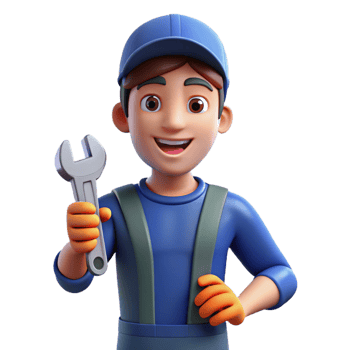 extraordinary calm retro Mechanic holding a wrench NO BACKGROUND with Transparent Background. 8K png