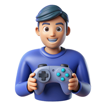 vibrant dynamic urban Gamer with a controller NO BACKGROUND with Transparent Background. 4K png