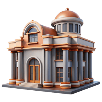 mesmerizing romantic modern Art Deco building facade detail, NO BACKGROUND with Transparent Background. flawless png